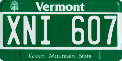 VT license plate XNI607