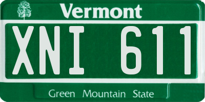 VT license plate XNI611