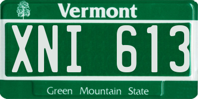 VT license plate XNI613