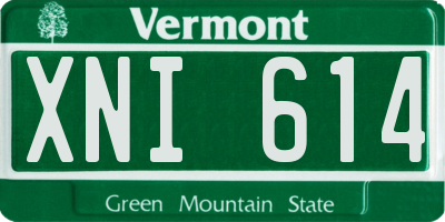 VT license plate XNI614