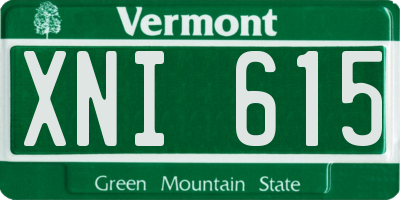 VT license plate XNI615