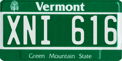 VT license plate XNI616