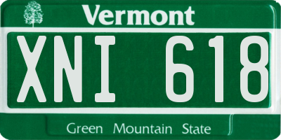 VT license plate XNI618