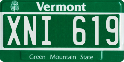 VT license plate XNI619