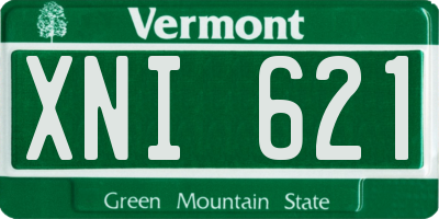 VT license plate XNI621