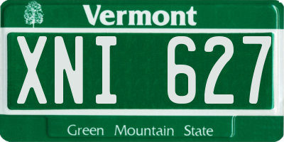 VT license plate XNI627