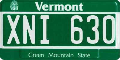 VT license plate XNI630