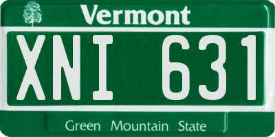 VT license plate XNI631