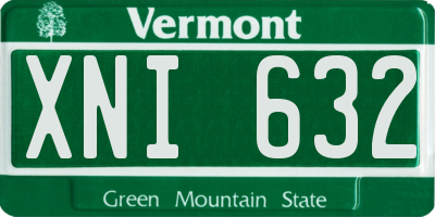VT license plate XNI632