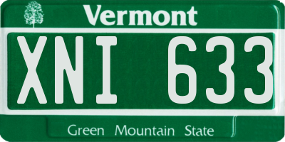 VT license plate XNI633