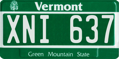 VT license plate XNI637
