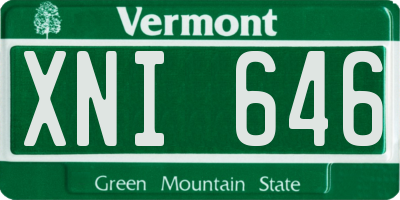 VT license plate XNI646