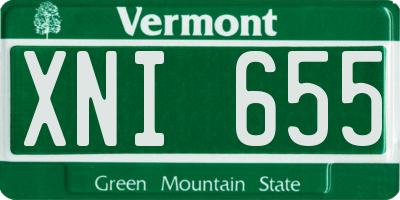 VT license plate XNI655