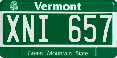 VT license plate XNI657
