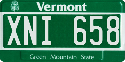 VT license plate XNI658