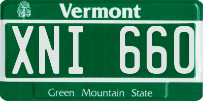 VT license plate XNI660
