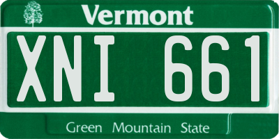 VT license plate XNI661