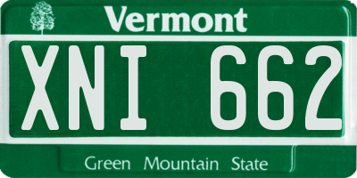 VT license plate XNI662