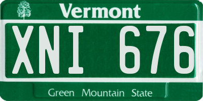 VT license plate XNI676