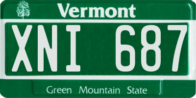 VT license plate XNI687