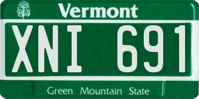 VT license plate XNI691