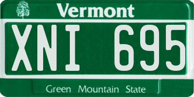 VT license plate XNI695