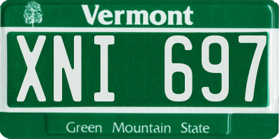 VT license plate XNI697