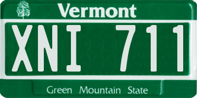 VT license plate XNI711