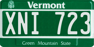 VT license plate XNI723