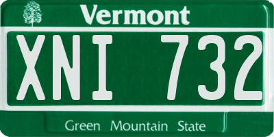 VT license plate XNI732