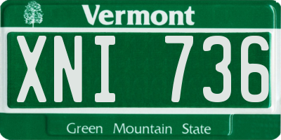 VT license plate XNI736