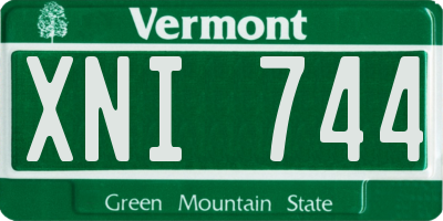 VT license plate XNI744