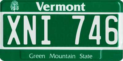 VT license plate XNI746