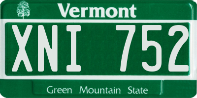 VT license plate XNI752