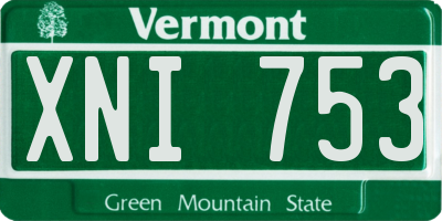 VT license plate XNI753