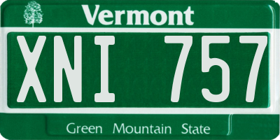 VT license plate XNI757