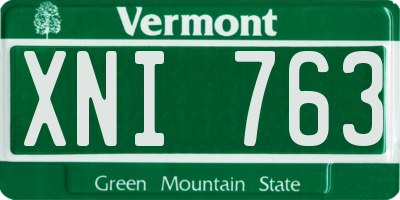 VT license plate XNI763