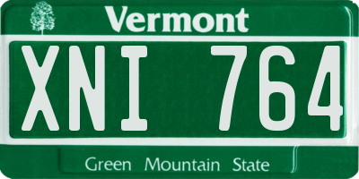 VT license plate XNI764