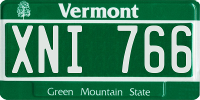 VT license plate XNI766