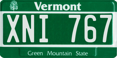 VT license plate XNI767