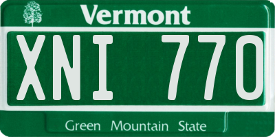 VT license plate XNI770