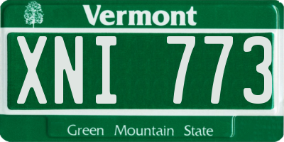 VT license plate XNI773