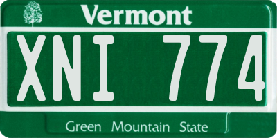 VT license plate XNI774