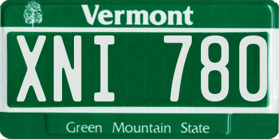 VT license plate XNI780