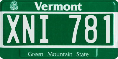 VT license plate XNI781