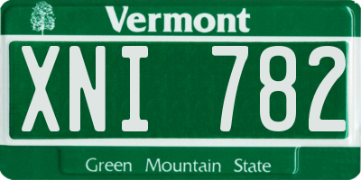 VT license plate XNI782