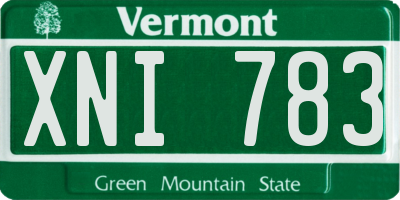 VT license plate XNI783