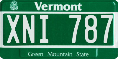 VT license plate XNI787