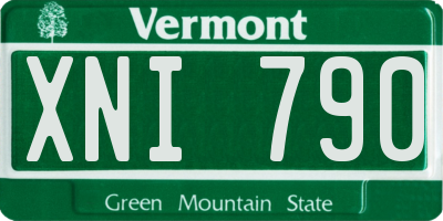 VT license plate XNI790