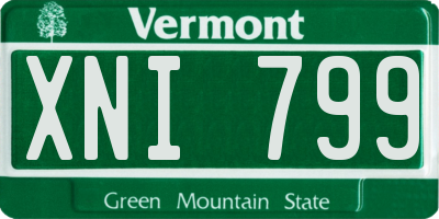 VT license plate XNI799